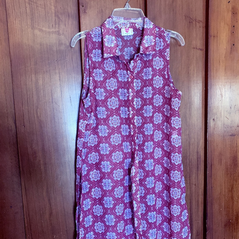 h.i.p Boho Sleeveless Chiffon Duster